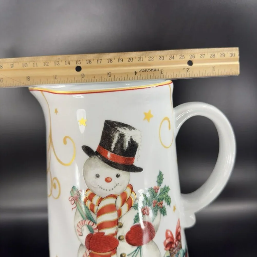Williams Sonoma Twas The Night Before Christmas Ceramic Large Pitcher‎ Carafe